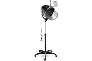 COSTWAY professionell torkhuva, hårtork salong frisör, hårtorkshuva med stativ 1050 W/40–75 ℃/60 min. Strömbrytare/125–160 cm justerbar höjd
