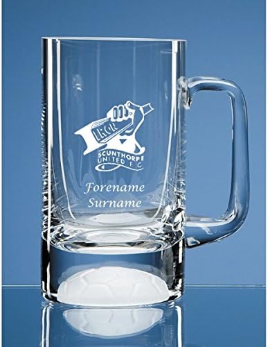 Scunthorpe FC Official PERSONALISED Crest Half Pint Ball Base Tankard - FREE ENGRAVING