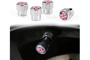 QIDIAN -4 Pcs Capuchons de tige de valve de pneu de voiture pour Cooper S ONE F54 F55 F56 R55 R56 R60 R61 Clubman Covertible Countryman Attrayant Accessoires de capuchon de roue étanche à la poussière