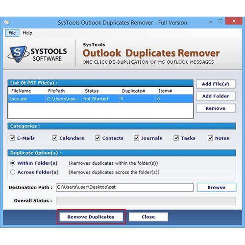 Outlook Duplicates Remover
