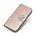 Produktbild The Grafu Galaxy S8 Hülle, Strass Schmetterling PU Ledertasche Flip Case, Geldbörse Schutzhülle mit Standfunktion und Kartenfach für Samsung Galaxy S8, Rose Gold