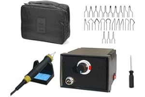 Afantti Pyrography Pen Machine Wood Burning Tool Kit | High & Adjustable Temperature | 23 Tips | Carry Bag | for Leather Burner