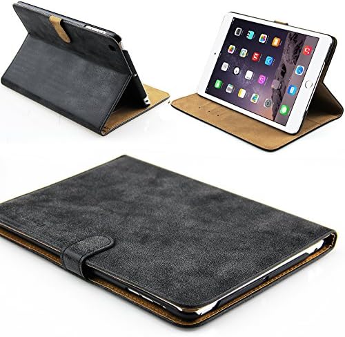 iPad Mini 4 Case, Grey Leather Smart Case for iPad Mini 4 with Credit Card Slots [Mini 4][Grey]