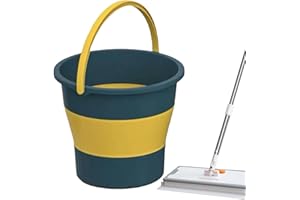 FANELOD Cubo Plegable de Silicona para Fregona y Limpieza - Cuadrado Con Asa, 4, 10, 16L de Capacidad