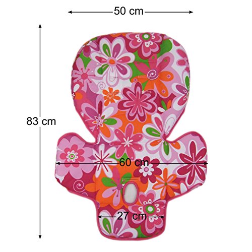 BambiniWelt Sitzkissen Bezug Ersatzbezug für Peg Perego Prima Pappa Diner *WEISS TÜRKIS PUNKTE* NEU - 7