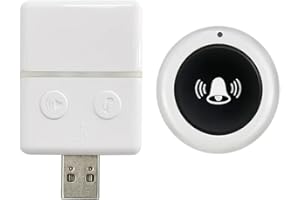 EINAUS Sonnette de porte sans fil USB, avec télécommande, volume d'appel réglable par mur, convient pour les ordinateurs portables, les ordinateurs, etc.