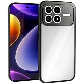 Coverzone Xiaomi Poco F8 Pro İle Uyumlu Y&uuml;ksek Kalite Kılıf Kamera Korumalı Şeffaf Arka Y&uuml;zey Z-New Roll Kapak Siyah