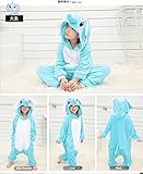 JT-Amigo Kinder Pyjama Strampler Schlafanzug Tier Kostüm für Halloween Karneval Fasching, Elefant Kostüm, Gr. 140/146 -