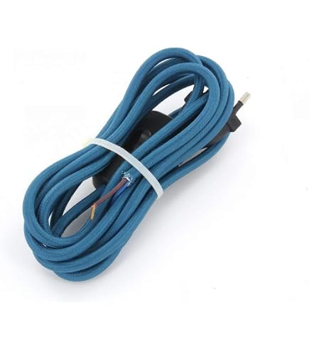 Lightstock Textilkabel-Zuleitung Mit Schalter – 250cm, 2x0,75mm², Weiß, 2 Stück, Eurostecker