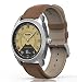 Produktbild Hybrid Smart Watch - InClock Edelstahl mit Lederband, (OLED Autokalibrierung, Herzfrequenz, Schrittzähler, Schlaf und Blutdruckmessgerät, Fitness Tracker) Bluetooth Smartwatch