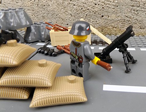 Modbrix 50222 – ✠ Artilleriestellung mit Granatwerfer inkl. Custom Minifigur Wehrmacht Soldat - 4