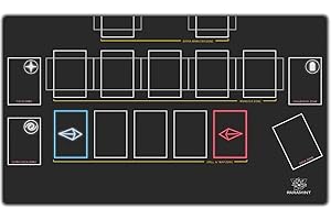 Paramint Basic, One-Player (Stitched) - For Yugioh Playmat - Compatible with Yu-Gi-Oh, TCG - Master Rule Duel Field Zones, Large 1-Player Card Game Mat - Original Play Mat Art Designs & Accessories