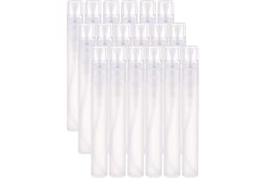 BENECREAT 24 Pack 10ml Botella de Plástico Esmerilada Vacía de Aerosol de Niebla Rellenable Conveniente para Aceites Esenciales, Productos de Belleza Orgánicos