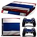 Produktbild PlayStation 4 Designfolie Sticker Skin Set für Konsole + 2 Controller - Flagge Thailand
