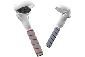 ZYBER Dual Griffe Verlängerungsgriffe für Oculus Quest 2 Zubehör, Golf Club Adapter Kompatibel mit Meta Quest 2, Handles Extension Grips für die Beat Saber Gorilla Tag