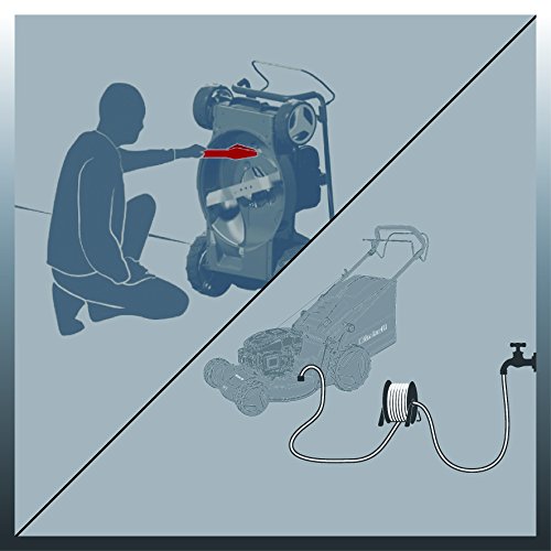 Einhell Benzin Rasenmäher GE-PM 48 S HW B&S (2 kW, 48 cm Schnittbreite, 75 l Fangsack, Hinterradantrieb, Mulchfunktion, Seitenauswurf, empfohlen bis 1600 m²) - 7