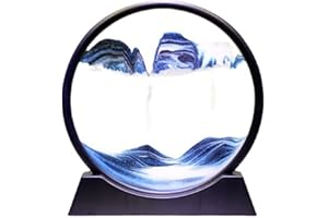 ComResi 3D Paesaggio Quicksand Pittura Rotonda Artigianato di Vetro Clessidra Decorazioni Regalo Creative Deko Soggiorno, Relax Desktop, Home Office, Decorazione di Lavoro