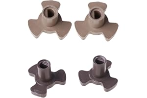 hetuioiyster 2 Pezzi 14mm Forno a microonde Giradischi Guida a rulli Supporto accoppiatore Vassoio Albero Attacco accoppiatore in plastica