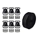 Produktbild Qishare 6 PCS Plastik 2 Zoll-doppelte Versicherung Flache seitliche Freigabe Schnallen und tri-gleiten Dias mit 1 Rolle 11 Yards 1.65MM schwere Schwarze Gurtband-Bügel für DIY, das Gepäck-Bügel Macht