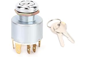 ARAMOX Interruptor de encendido universal, 12V 4 posiciones (estacionamiento/apagado/encendido/encendido) La cerradura del interruptor de encendido se suministra con 2 llaves