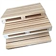 MIAOJI Wood Pallet, Wooden Pallet Drink Coaster Rectangular Beverage Coaster Unique Flower Pot Cushion Kitchen Table Top Protector