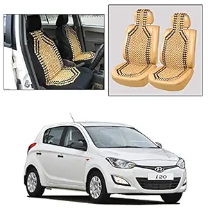 Oshotto Wooden Car Beads Car Wooden Acupressure Bead Seat Cover Compatible with Hyundai i20 (2008-2012) - Set of 2