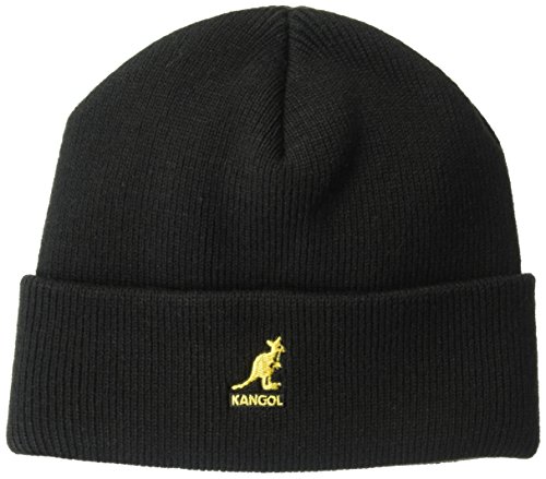 Kangol Acrylic Pull-ON Berretto in Maglia, (Black/Gold Bg), Taglia Unica Unisex-Adulto