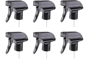 QUUPY 6 PEZZI Trigger Spruzzatore Flacone di ricambio in plastica per bottiglie di vetro o plastica