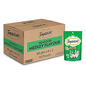 Temptations Cat Treat, Seafood Medley Flavour - 12 X 85 g