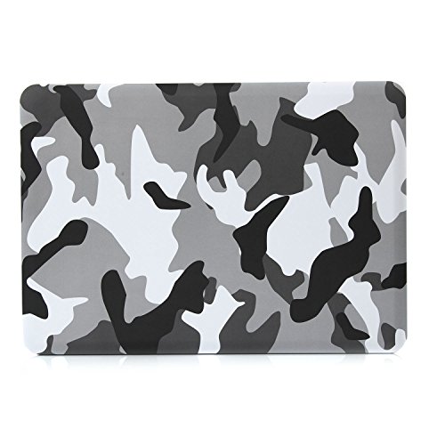 MacBook Air 11 Hülle, iNeseon Ultra Slim Plastik Leichte Hartschale Tasche Cover Case Schutzhülle für Apple MacBook Air 11″ 11.6″ zoll Modell:A1370 und A1465(Schwarz Camouflage) - 2