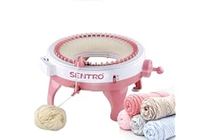 ZEYA Express-Kingsize 48 Nadeln Strickmaschine, Strickmaschine mit Reihenzähler DIY Strickbrett Rotierender Doppelwebstuhl für Socke, Nadelmaschine für Erwachsene und Kinder, große Größe DIY Spielzeug