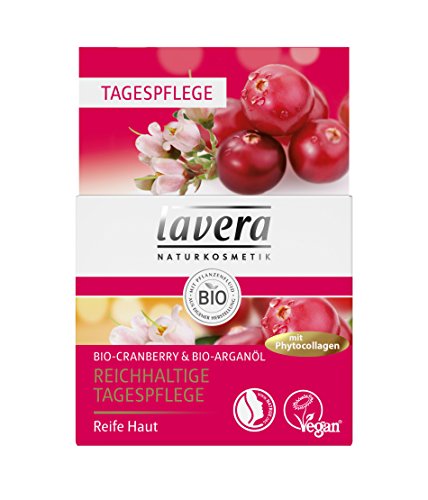 lavera Reichhaltige Tagespflege mit Phytocollagen ∙ Glättet das Hautbild ∙ Bio Cranberry & Bio Arganöl ∙ Anti age Tagescreme ∙ vegan ✔ Bio ✔ Naturkosmetik ✔ Natural ✔ Gesichtscreme 1er Pack (1x50ml) - 3