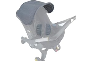 Brogtorl Baby Stroller Canopy Canopy Fabric Sun Shade Compatible with Doona Car Seat and Pushchair (Grey)