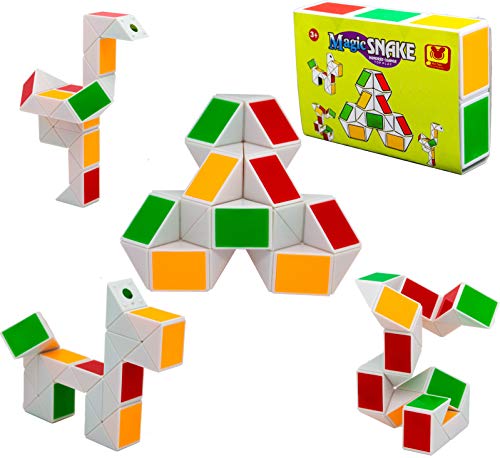 Gifton - 3D Puzzle Magic Ruler Snake Toy - Gift For Boys Boy Gents Boyfriend - ECO Friendly Christmas Stocking Filler Birthday Easter Present Toys Games - One Supplied