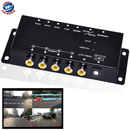 Auto Wayfeng WF® Mini Car 4 modo 4 View video switch parcheggio telecamera Split-Screen immagine casella di controllo