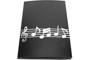 DILWE Cartella di spartiti A4, organizzatore di spartiti di 6 pagine, spartito musicale per pianoforte con stecca per pellicola trasparente, clip di espansione per violino per chitarra, porta spartiti