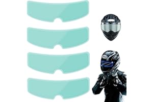 LAKJUOZ 4 Piezas Película Antivaho Para Casco Moto Antivaho Casco Visera Universal Antivaho Moto Visera Universal Protección Visera Pegatina (8,5 X 24,5Cm) (Transparente)