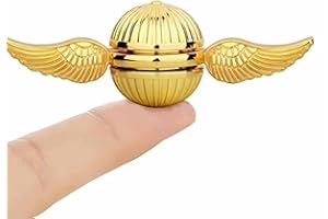 GENERIC Golden Snitch Fidget Spinner - Magic Wizardly World Orb Ball Finger Toy for Kids & Adults, Sensory Reduce Anxiety Stress Relief, Quiet Desk Toy for School Home Office