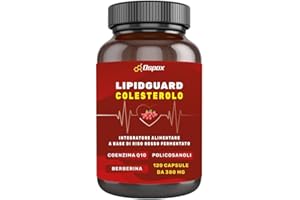 OSPOX Riso Rosso Fermentato Colesterolo Forte da 2,9mg di Monacolina K 120Cps con Berberina ad Alto Dosaggio - Funzione Cardiovascolare e Antiossidante