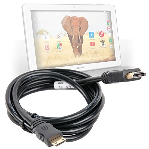 HDMI Kabel (Mini zu HDMI), geeignet für Archos 101 Magnus | 101b Oxygen | 101e Neon Tablets - 8