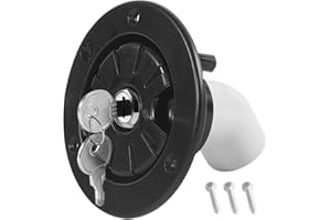 JNNJ Bouchon De Réservoir D'eau Pour Camping-Car, Bouchon De Remplissage D'eau Avec Verrouillage Par Gravité, Bouchon De Réservoir D'eau Pour Camping-Car Avec Clé, Pour Camping-Cars(Noir)