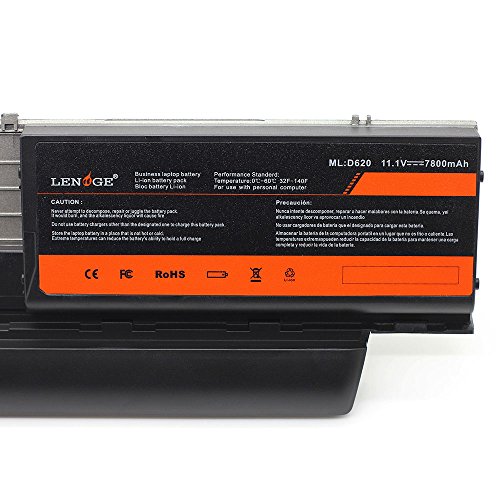 LENOGE Hochleistung Li-ion Akku Ersatz Laptop Batterie Für Dell Latitude D620, D630, D630 ATG, D630 UMA, D630c, M2300, 310-9080, 312-0383, 312-0386, 312-0653, 451-10298, 451-10422, TC030 11.1V 7800mAh - 3