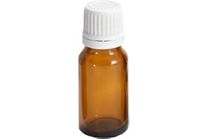 MV-Versand 10 x 10ml Medizinflaschen | Apothekerflaschen aus UV-Schutz Glas | Tropferflaschen Braunglas mit Schraubverschluss