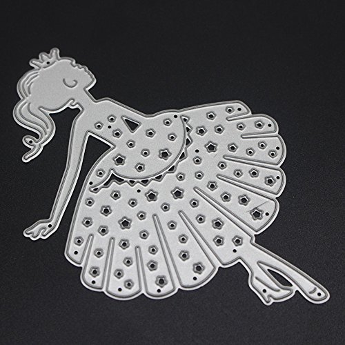 Amazingdeal365 1 PCS Pretty Metall Form Stanzschablonen Schablonen Schneiden DIY Dekor Sammelalbum Karten Buchzeichen Lesezeichen als Geschenk für Freunde Geburtstag Kinder,Kindergarten Hobby Schule Handarbeit Unterricht usw. Ein tolles Geschenk! - 8