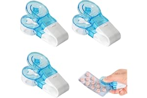 FAHOI Portable Pill Popper for Blister Packs, Pill Remover Pill Puncher for Blister Packs, Small Pill Splitter for Tablets, Easy to Take Out Pills from Package (3 PCS)