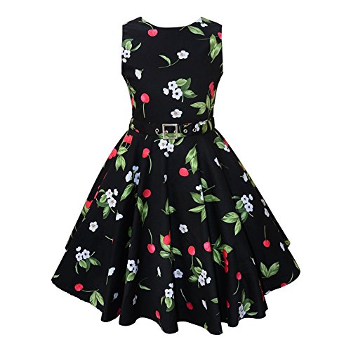 Milk Moon Vintage - Vestido - Skater - Sin Mangas - para Mujer Negro Negro 34