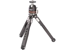 Leofoto Kieszonkowy mini statyw - idealny dla fotografa podróżnego - nośność 2 kg - wysuwane nóżki - min. wysokość od 7,5 cm do maks. wysokości 23 cm - MT-03 + MBH-19