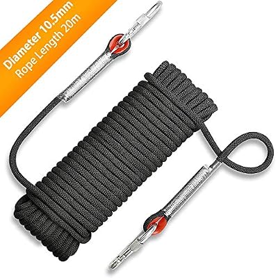 Awroutdoor 10M/20M Corde De Sécurité d'escalade Extérieure Anti-déchirures Alpinisme Sauvetage Corde,10mm de diamètre Corde pour Le Randonnée,L'alpinisme, Montagne