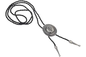 LIANCHI Nœud Bolo en cuir noir pour homme et femme