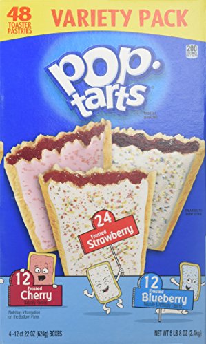 Preisvergleich Produktbild Kellogg's Poptarts Frosted Toasters, 24-Strawberry, 12-Blueberry and 12-Cherry, 88 ounce